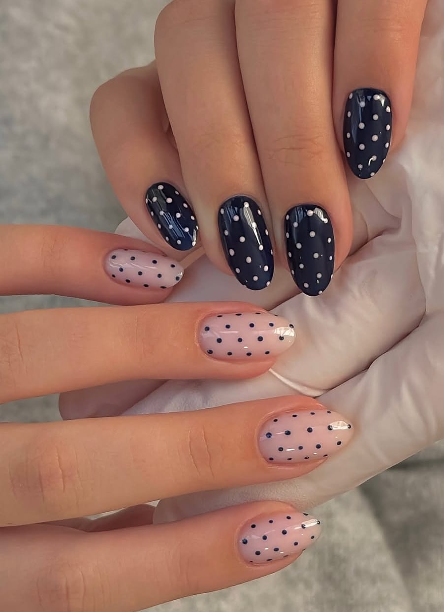 Elegant nail art with rose gold polish